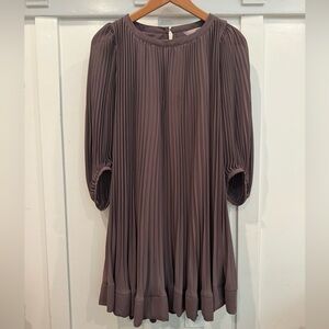 Micropleat mauve babydoll dress size 6